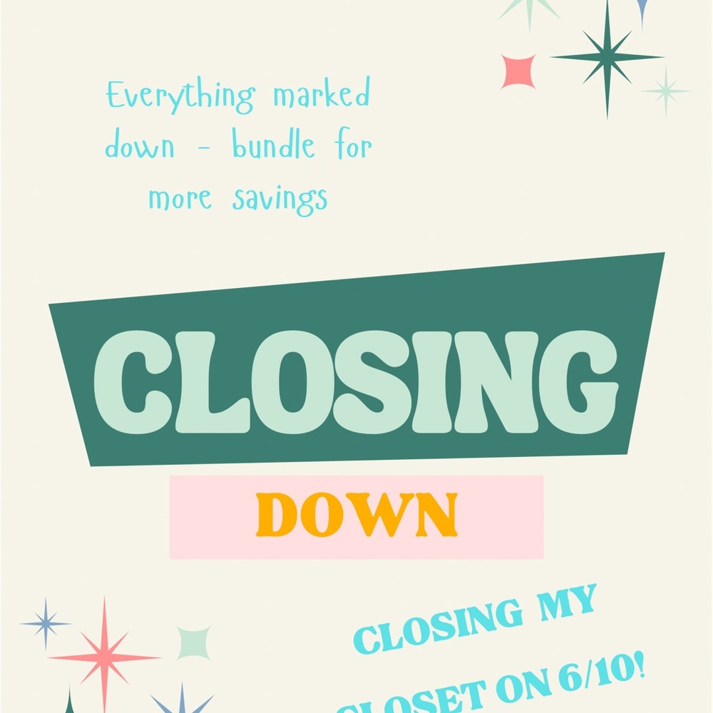 Closing my closet down!